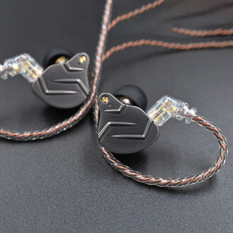 Гибридные наушники KZ ZSN Pro без микрофона, серый-1